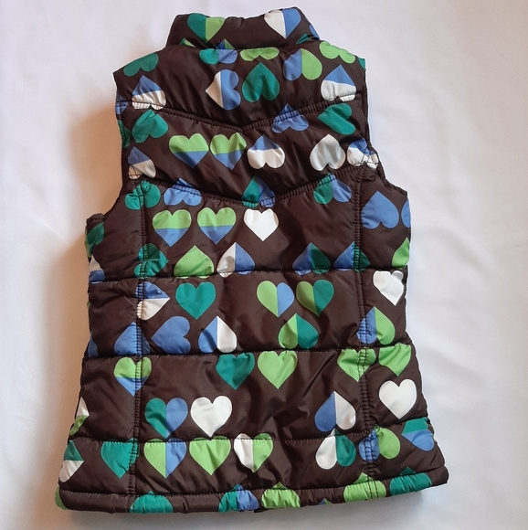 Thick Sleeveless Vest/puffer with blue/green heart - Picture 3 of 7